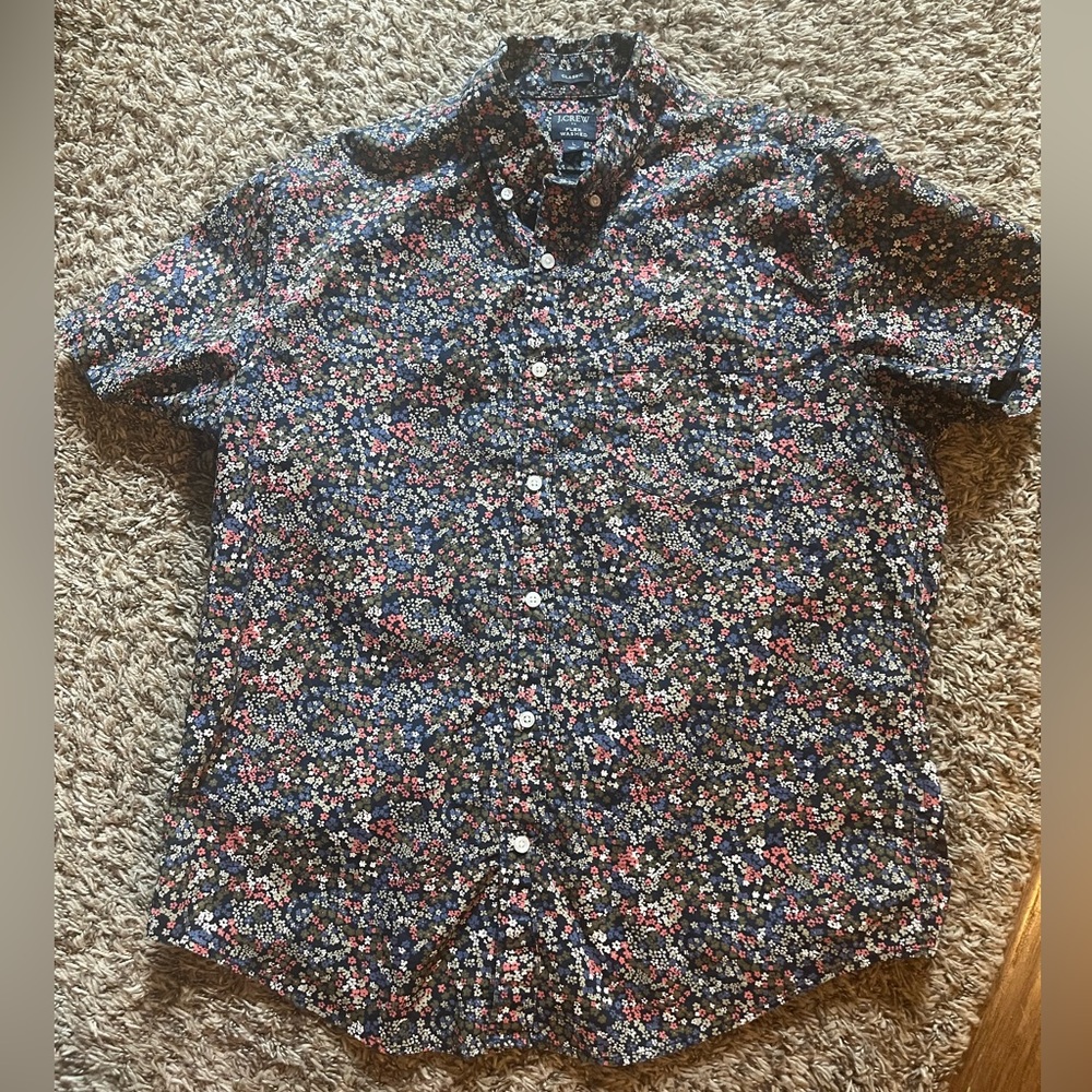 J. Crew Multicolor Floral Men's Shirt Size Large